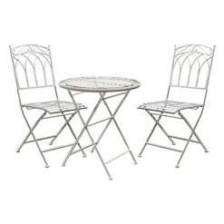 Picture of Stacey Outdoor Bistro Set in White by Castle Road Interiors