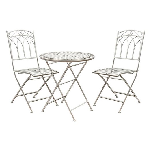 Picture of Stacey Outdoor Bistro Set in White by Castle Road Interiors Picture of Stacey Outdoor Bistro Set in White by Castle Road Interiors