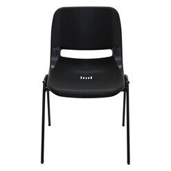 Picture of Stackable Plastic Office Chair Black Rapidline