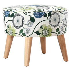 Picture of Stamford Scandi Floral Foot Stool by Dover Mason