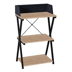 Picture of Standing Laptop Desk with Raised Border Chipboard Black/Natural U.S Designs
