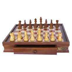 Picture of Staunton Chess Set with Drawers, Brown, 16in Wood Dal Rossi