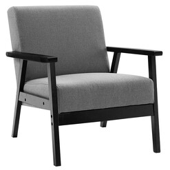 Picture of Staw Armchair, Grey/Black Fabric Resort Living
