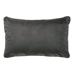 Picture of Stefani Velvet Cushion with Self Trim Size 50 x 30cm in Dark Grey by D&D Design