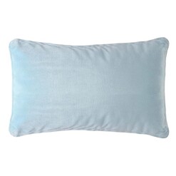Picture of Stefani Velvet Cushion with Self Trim Size 50 x 30cm in Sky Blue by D&D Design