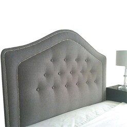 Picture of Stella Upholstered Bed Head, Timber Legs Fabric Assorted Cornermill