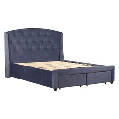 Picture of Stephen Upholstered King Storage Bed MDF Navy Blue Rothbury Home