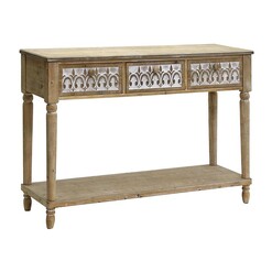 Picture of Strand Wooden 3 Drawer Console Table Natural/White Wash Artisan Homewares