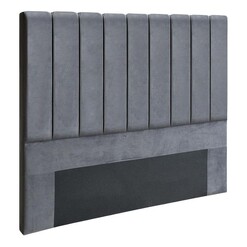 Picture of Strinati Double Velvet Bed Head Grey Resort Living