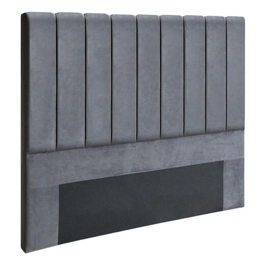 Picture of Strinati Double Velvet Bed Head Grey Resort Living