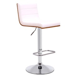 Picture of Studio 54 Bar Stool Faux Leather White Phil Bee Interiors