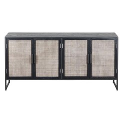 Picture of Sublime Rattan & Timber Sideboard in Black/Natural by SLH