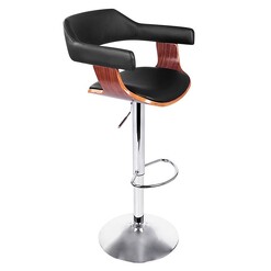 Picture of Suffolk Bar Stool Faux Leather Black Resort Living