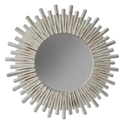 Picture of Sunbeam Round Wall Mirror Fir White Wash Amalfi