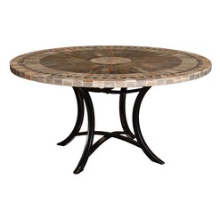 Picture of Sunray Outdoor Dining Table Stone Brown/Black Channel Enterprises