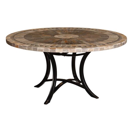 Picture of Sunray Outdoor Dining Table Stone Brown/Black Channel Enterprises