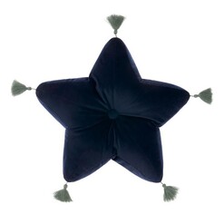 Picture of Super Nova Tasselled Star Novelty Cushion in Navy Blue by Linen House Kids