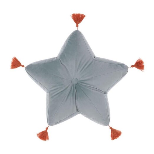 Picture of Super Nova Tasselled Star Novelty Cushion in Sky Blue by Linen House Kids
