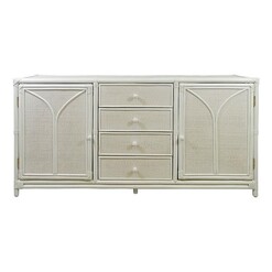 Picture of Surrey Rattan & Bamboo Sideboard in White Wash by Searles Homewares