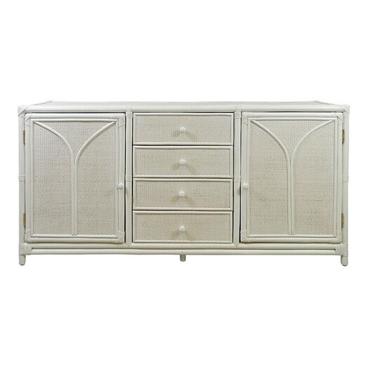 Picture of Surrey Rattan & Bamboo Sideboard in White Wash by Searles Homewares Picture of Surrey Rattan & Bamboo Sideboard in White Wash by Searles Homewares