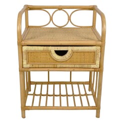 Picture of Suzane Rattan Bedside Table Natural Breeze