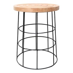 Picture of Swilla Stool Metal Natural/Black Whiskey Boyd Design