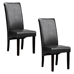 Picture of Swiss Dining Chair, Black (Set of 2) Faux Leather Rothbury Home
