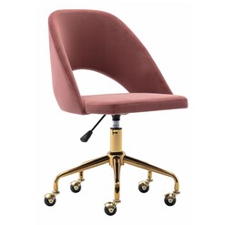 Picture of Tabitha Velvet Office Chair Pink Emporium Oggetti