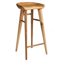 Picture of Taburet Bar Stool, Oak, Large Wood Natural Oak Life Interiors