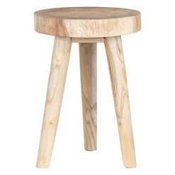 Picture of Tacy Teak Side Table/Stool Neutrals Amalfi
