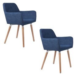 Picture of Tahirah Set of 2 Upholstered Dining Chairs Cotton Assorted Levede