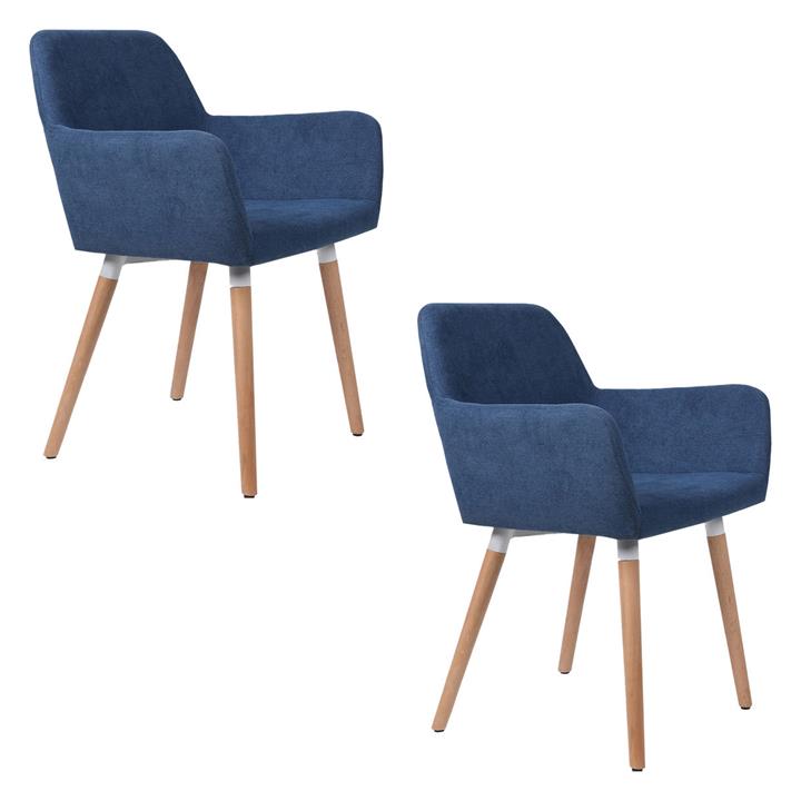 Picture of Tahirah Set of 2 Upholstered Dining Chairs Cotton Assorted Levede
