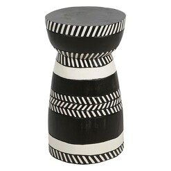 Picture of Tali Wooden Stool Black/White Casa Uno