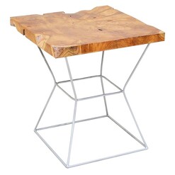 Picture of Taliper Side Table Wood Natural/Silver Whiskey Boyd Design