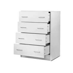 Picture of Tallboy 4 Drawers Storage Cabinet - White