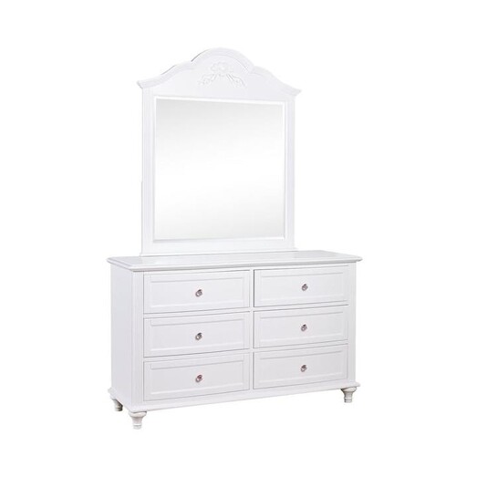 Picture of Tamara Hampton Wooden Solid Timber Chest Of 6-Drawers Dresser Sideboard - White Picture of Tamara Hampton Wooden Solid Timber Chest Of 6-Drawers Dresser Sideboard - White