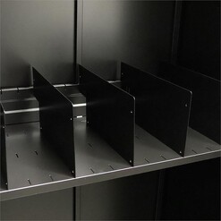 Picture of Tambour Set of 5 Slotted Shelf Dividers Metal White Rapidline