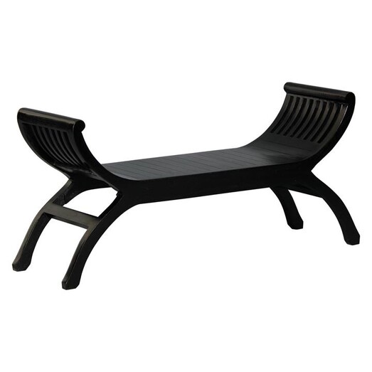 Picture of Tao Dark Timber Double Seater Stool Mahogany Black Kayu Estate Picture of Tao Dark Timber Double Seater Stool Mahogany Black Kayu Estate