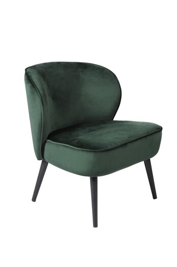 Picture of Tarra Velvet Fabric Occasional Accent Lounge Chair - Emerald