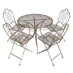 Picture of Tavola 5-Piece Table & Chair Set in Antique Brown by The Complete Garden