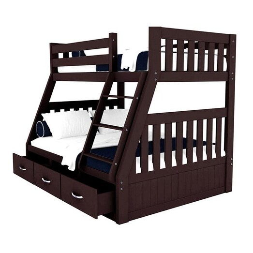Picture of Taylor Triple Bunk Bed with Storage Drawer Pine Assorted Regal Royal Design