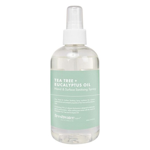 Picture of Tea Tree & Eucalyptus Hand & Surface Sanitising Spray, Size 250ml in Clear by Freshwater Farm