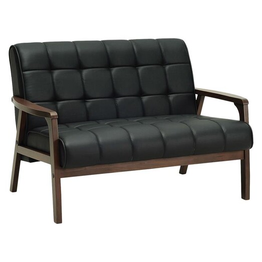 Picture of Tello 2 Seater Sofa, Espresso Wood Black/Brown Iniko
