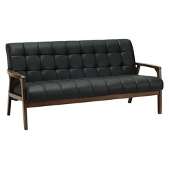 Picture of Tello 3 Seater Sofa, Espresso Wood Black/Brown Iniko
