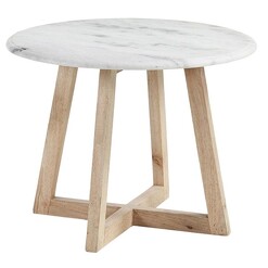 Picture of Terton Side Table Marble White/Natural Vida & Co.