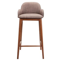 Picture of Tertu Stool, White/Walnut Fabric Iniko