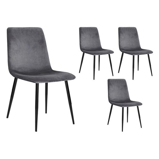 Picture of Tessari Dining Chair, Dark Grey (Set of 4) Fabric Resort Living