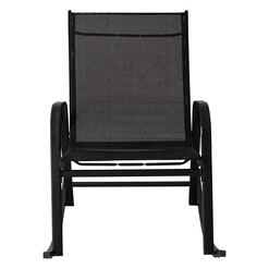 Picture of Textilene High Back Outdoor Rocking Chair in Black by Dreamo Living