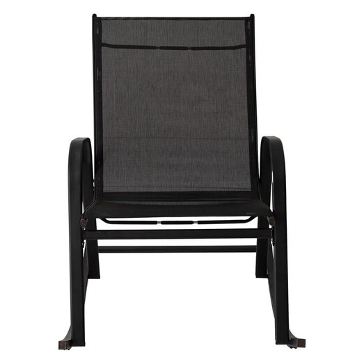 Picture of Textilene High Back Outdoor Rocking Chair in Black by Dreamo Living