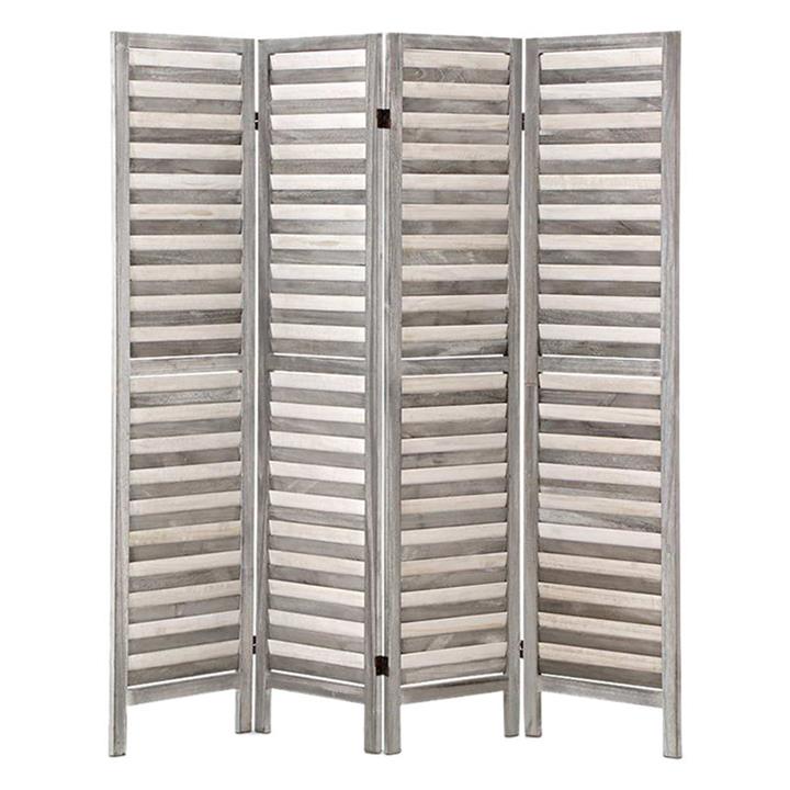 Picture of Theo Wooden Room Divider Grey/White Resort Living